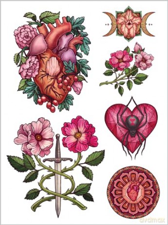 Maia Toll's Wild Wisdom Tattoos: 60 Temporary Tattoos plus 10 Collectible Guided-Ritual Cards [KSIĄŻKA]