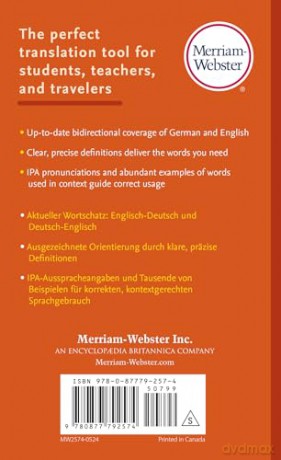 Merriam-Webster's German-English Dictionary [KSIĄŻKA]
