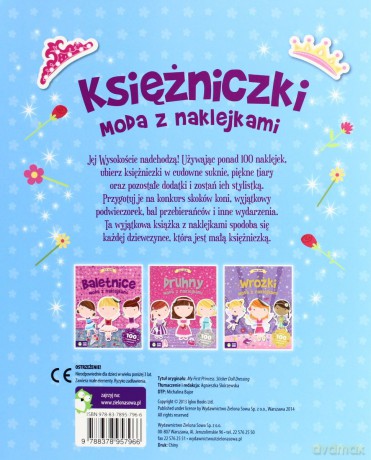 Księżniczki moda z naklejkami - Mała stylistka [KSIĄŻKA]