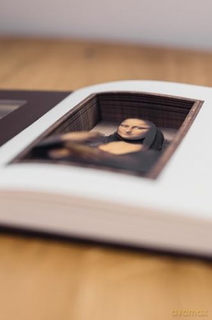 Mona Lisa Design 3D Notebook, Artistic Design [KSIĄŻKA]