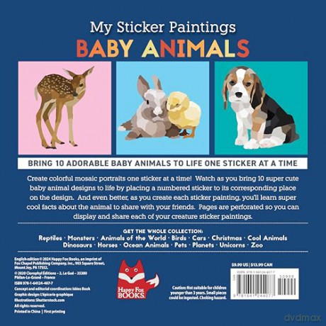 My Sticker Paintings: Baby Animals: 10 Adorable Paintings [KSIĄŻKA]