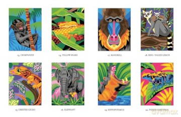Mystery Coloring Wild Animals: Solve the riddle and color by numbers to reveal the picture [KSIĄŻKA]