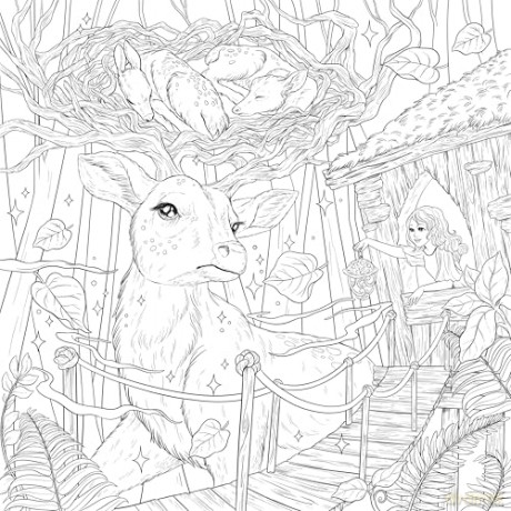 Mythographic Color and Discover: Fantasy Forest: An Artist's Coloring Book of Woodland Spirits [KSIĄŻKA]