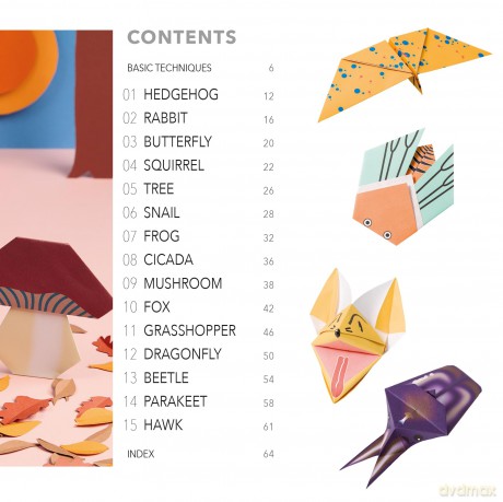 Nature Origami: Paper block plus 64-page book [KSIĄŻKA]