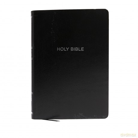 NKJV Holy Bible, Giant Print Center-Column Reference Bible, Black Leather-look, 72,000+ Cross References, Red Letter, Comfort Print: New King James Version [KSIĄŻKA]