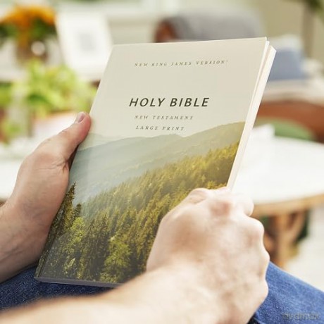 NKJV Large Print Outreach New Testament Bible, Scenic Softcover, Comfort Print: New King James Version Outreach New Testament, Comfort Print [KSIĄŻKA]