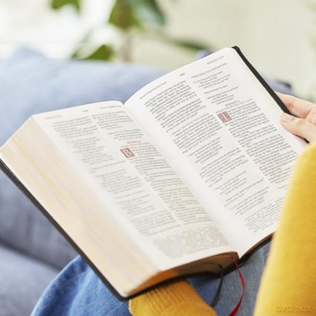NKJV Large Print Reference Bible, Brown Leathersoft, Red Letter, Comfort Print [KSIĄŻKA]