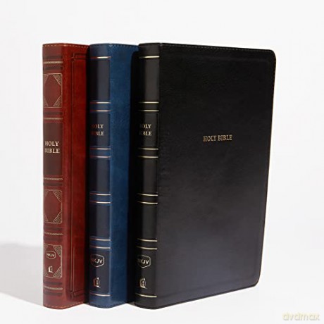 NKJV, Thinline Reference Bible, Leather-Look, Burgundy, Red Letter, Comfort Print: Holy Bible, New King James Version [KSIĄŻKA]