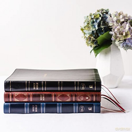 NKJV, Thinline Reference Bible, Leather-Look, Burgundy, Red Letter, Comfort Print: Holy Bible, New King James Version [KSIĄŻKA]