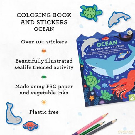 Ocean Coloring Book + Stickers [KSIĄŻKA]