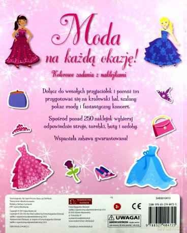 Moda na każdą okazję! Kolorowe zadania z naklejk. [KSIĄŻKA]
