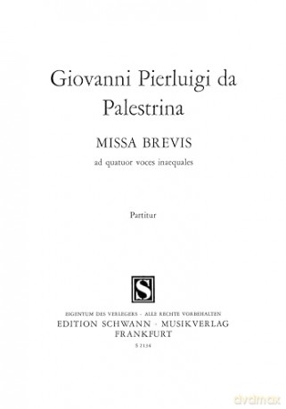 Palestrina: Missa Brevis [KSIĄŻKA]