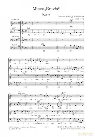 Palestrina: Missa Brevis [KSIĄŻKA]