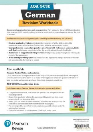 Pearson Revise AQA GCSE German: Revision Workbook - for 2026, 2027 exams [KSIĄŻKA]