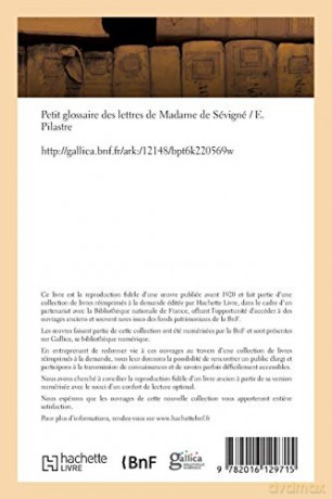 Petit glossaire des lettres de Madame de Sévigné [KSIĄŻKA]