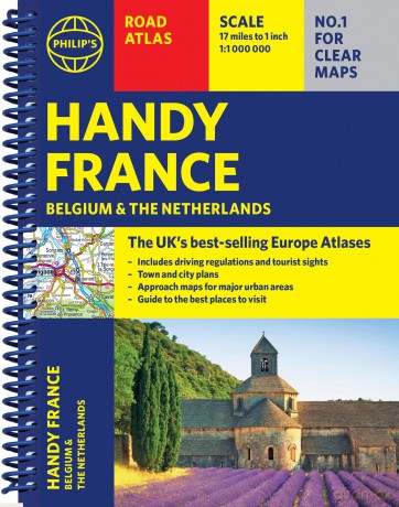 Philip's Handy Road Atlas France, Belgium and The Netherlands: Spiral A5 [KSIĄŻKA]