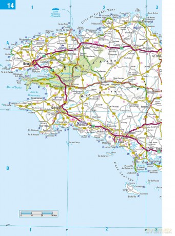 Philip's Handy Road Atlas France, Belgium and The Netherlands: Spiral A5 [KSIĄŻKA]