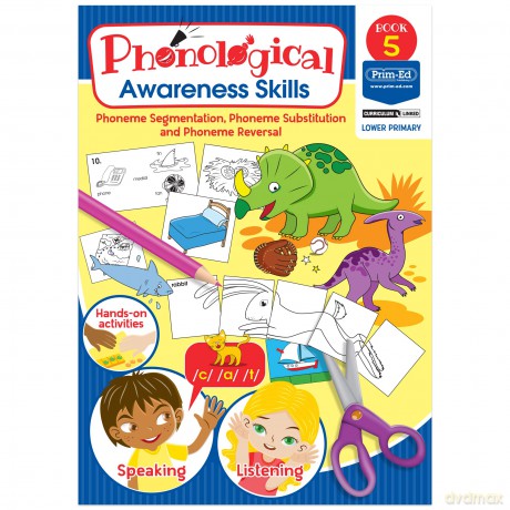 Phonological Awareness - Phoneme Segmentation, Phoneme Substitution and Phoneme Reversal: Book 5 [KSIĄŻKA]