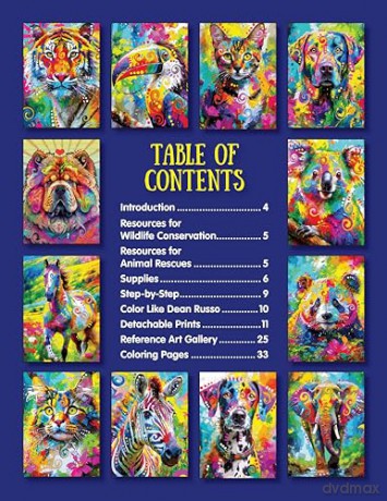 Pop Art Animals Coloring Book: Experience the Stress-Free Brilliance of Coloring Outside the Lines [KSIĄŻKA]