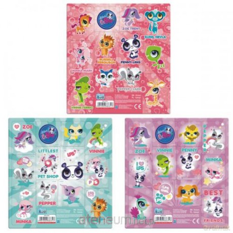 Naklejki Sticker BOO kwadrat Littlest Pet Shop 25szt [SZKOŁA]