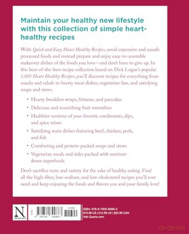 Quick and Easy Heart Healthy Recipes: Eat Well and Maintain Health with Recipes High in Fiber and Lower in Sodium and Cholesterol [KSIĄŻKA]