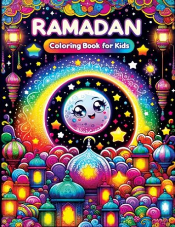 Ramadan Coloring Book for Kids: A Joyful Journey with Kawaii Cute Islamic Illustrations, Exploring Ramadan through Colors, Festive Scenes, and Family Traditions [KSIĄŻKA]