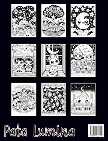 Ramadan Coloring Book for Kids: A Joyful Journey with Kawaii Cute Islamic Illustrations, Exploring Ramadan through Colors, Festive Scenes, and Family Traditions [KSIĄŻKA]