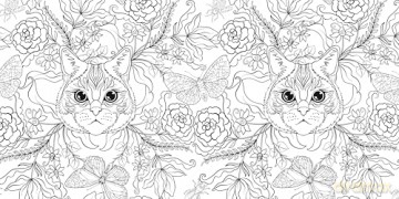 Relaxing Cats: Colouring Book [KSIĄŻKA]