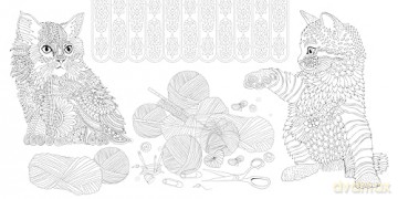 Relaxing Cats: Colouring Book [KSIĄŻKA]