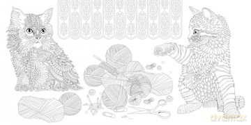 Relaxing Cats: Colouring Book [KSIĄŻKA]