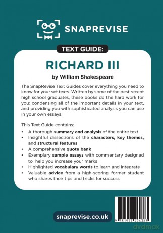 Richard III Text Guide: A-Level English Literature Revision Book | Includes Analysis, Key Quotes, Character Insights, and Sample Essays for Top Grades [KSIĄŻKA]