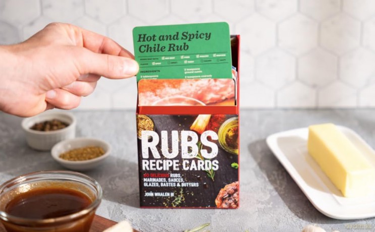 Rubs Recipe Cards: 60 Delicious Marinades, Sauces, Seasonings, Glazes and Bastes [KSIĄŻKA]