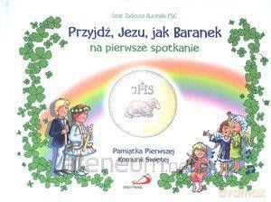 Pamiątka I Komunii Świetej. Przyjdź Jezu - biała [KSIĄŻKA]