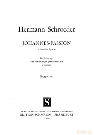 Schroeder: Johannes-Passion [KSIĄŻKA]