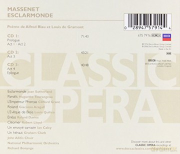 Sutherland/Bonynge: Massenet:Esclarmonde [3CD]