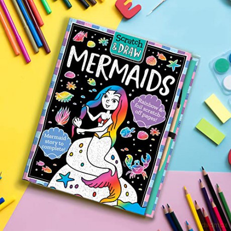 Scratch and Draw Mermaids - Scratch Art Activity Book [KSIĄŻKA]