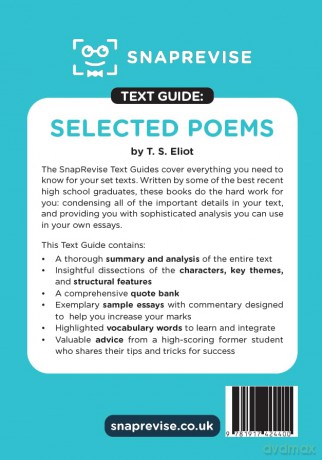 Selected Poems by T.S Eliot Text Guide: A-Level English Literature Revision Book | Includes Analysis, Key Quotes, Character Insights, and Sample Essays for Top Grades [KSIĄŻKA]