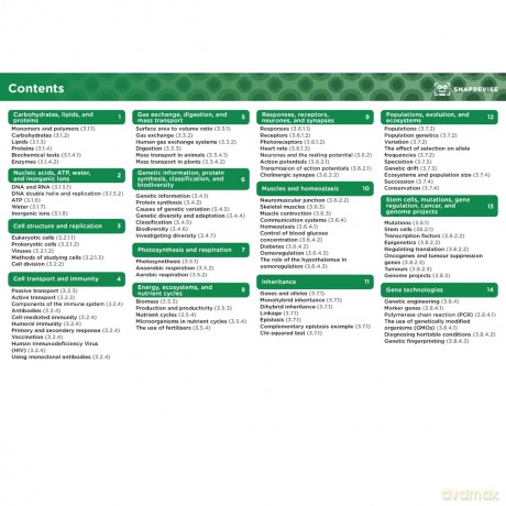 SnapRevise A-Level AQA Biology Summary Sheets [KSIĄŻKA]