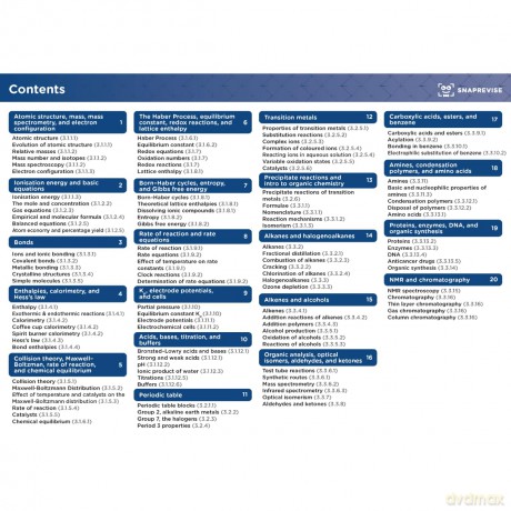 SnapRevise A-Level AQA Chemistry Summary Sheets [KSIĄŻKA]