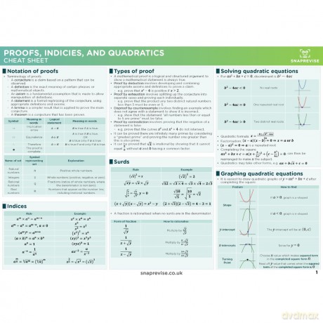 SnapRevise A-Level Edexcel Maths Summary Sheets [KSIĄŻKA]