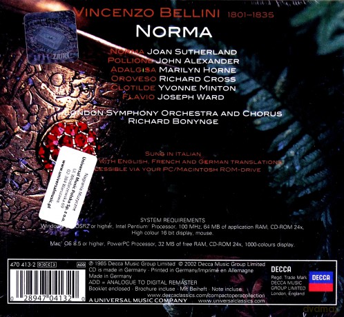 Sutherland/Horne: Bellini:Norma [CD]