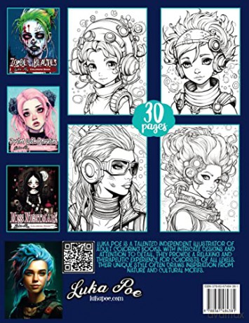 Solarpunk Girls: A Coloring Book Featuring Empowered Solarpunk Girls [KSIĄŻKA]