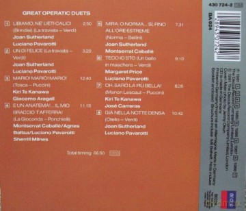 Sutherland/Pavarotti: Vari:Great Operatic Duets [CD]