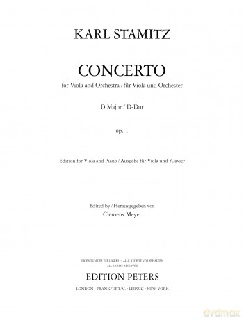 Stamitz: Concerto in D Op.1 [KSIĄŻKA]