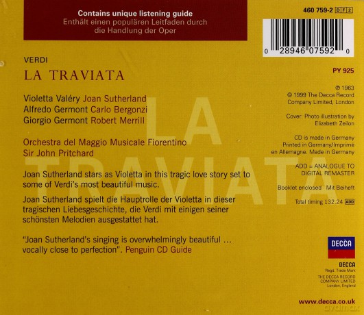 Sutherland: Verdi: La Traviatta [2CD]