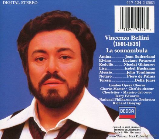 Sutherld Pavarotti: Bellini:La Sonnambula (Ga) [2CD]