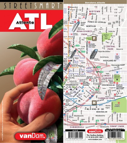 Streetsmart Atlanta Map by Vandam: Laminated pocket size Center City Street Map to Atlanta: 28 [KSIĄŻKA]