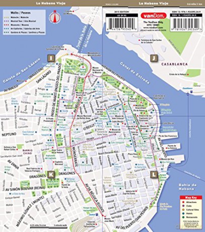 StreetSmart Cuba Map by VanDam - Map of Cuba - Laminated folding pocket size country travel guide with detailed city street maps [KSIĄŻKA]
