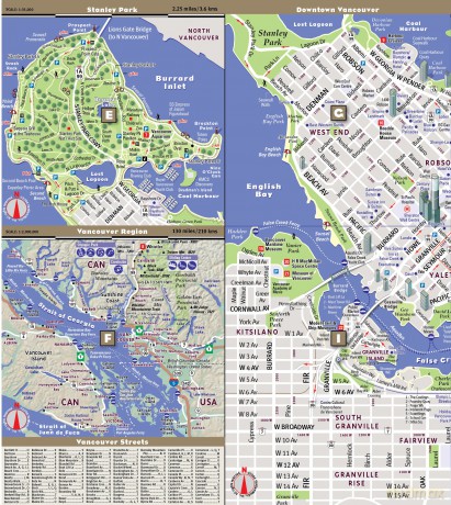 Streetsmart Vancouver by Vandam Streetsmart Vancouver by Vandam: Laminated pocket size city street map to Vancouver: 25 [KSIĄŻKA]