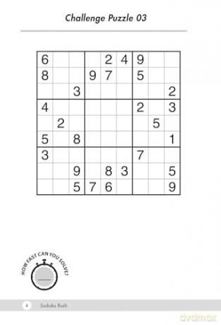 Sudoku Rush: Test Your Skills and Beat the Clock with 175+ Easy to Hard Challenges [KSIĄŻKA]